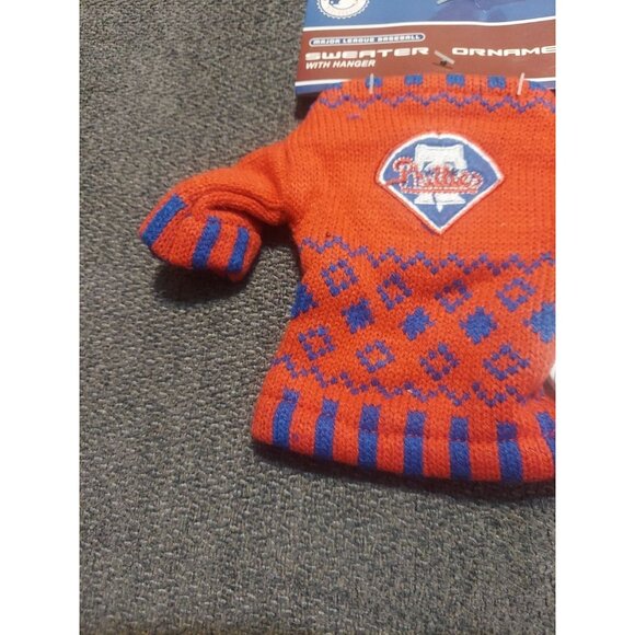 Phillies Sports Team Doll Teddy Sweater Decor Collection 5 3/4" x 8" + Hanger B2 - Picture 3 of 9